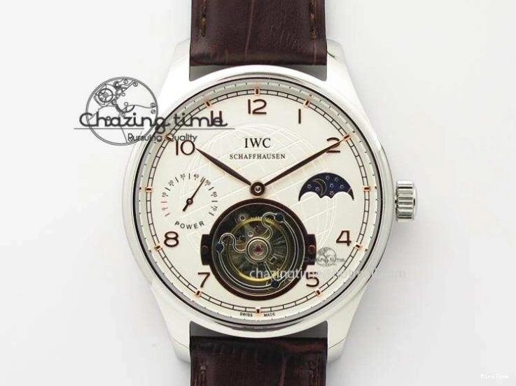 MIROTIME 1219 Affordable Portuguese Real PR Real Annual Calendar IW5035 ZF 1:1 Best Edition White Dial Blue Markers on Blue Leather Strap A 7143